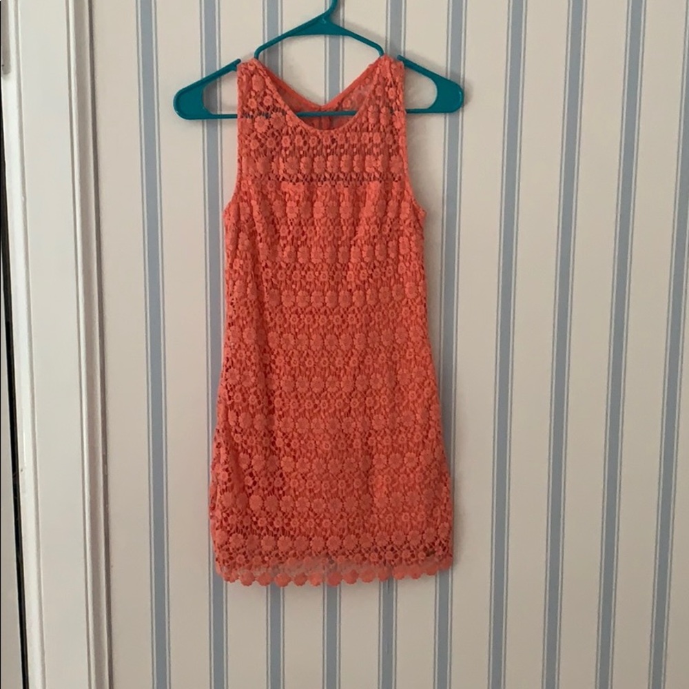 Salmon pink dress